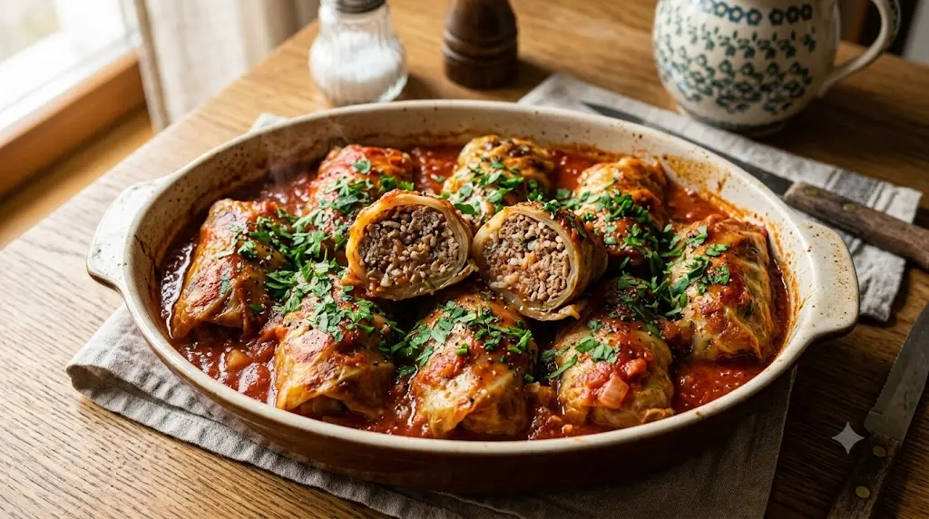Polish Stuffed Cabbage Rolls Recipe