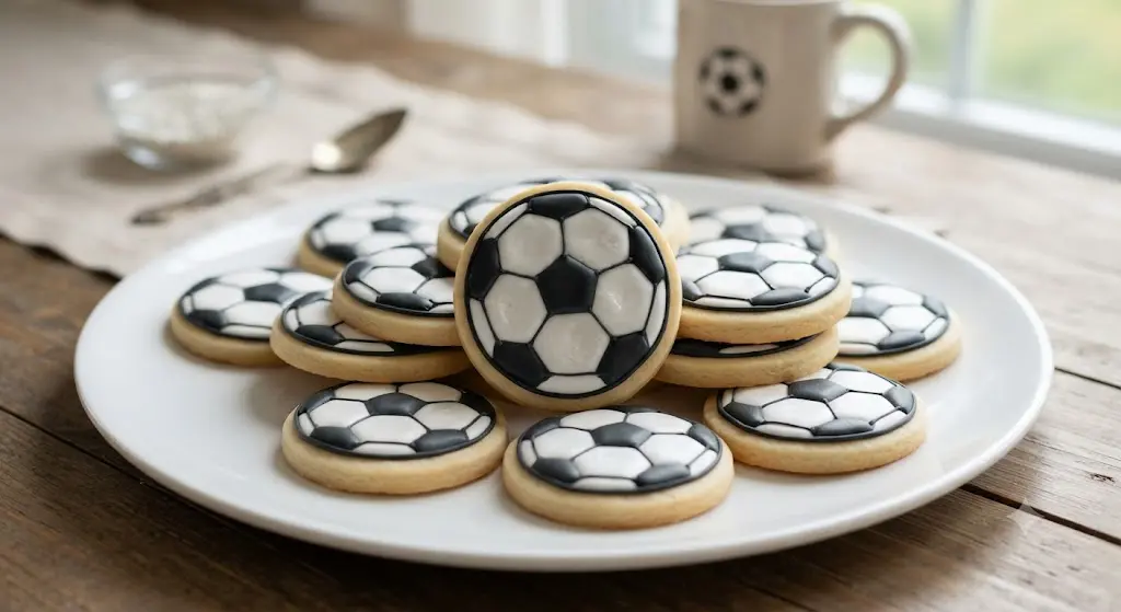 Soccer Ball Sugar Cookies